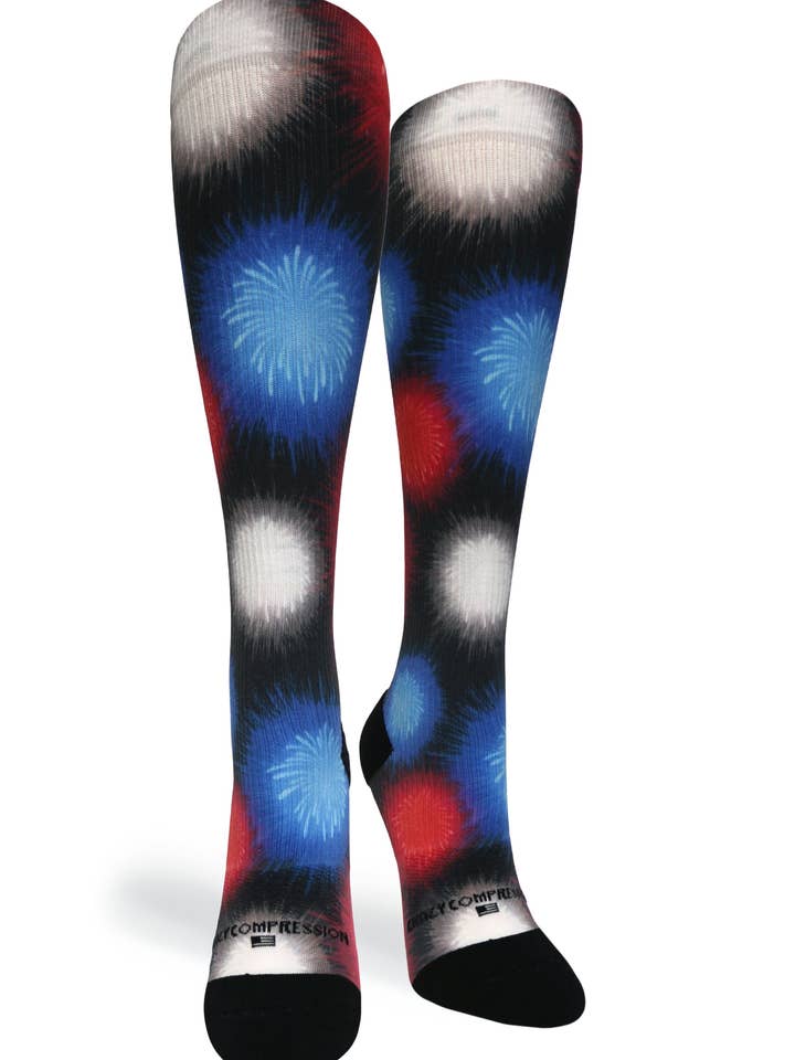 360 USA Burst OTC Compression Socks (Standard & Extra Wide) for wholesale by Crazy Compression
