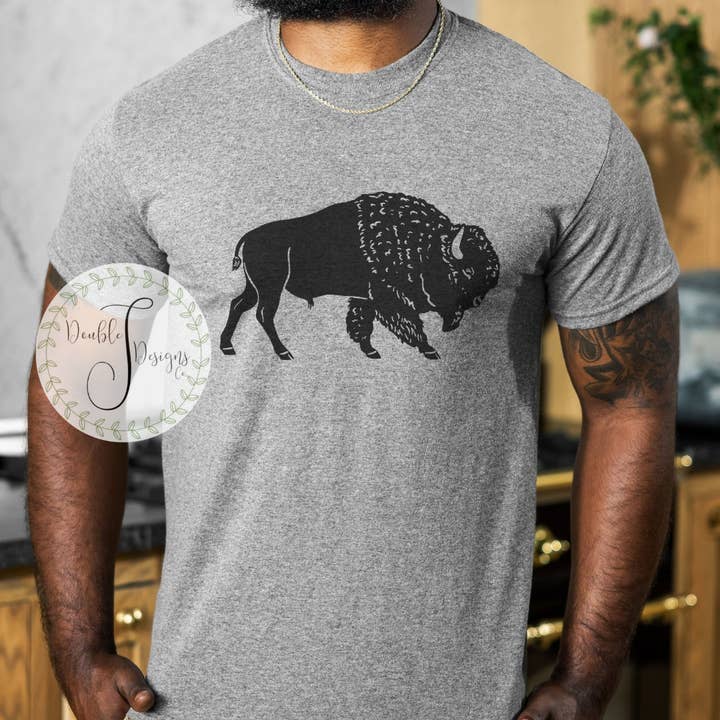 Buffalo Tee for wholesale by Double J Designs Co.