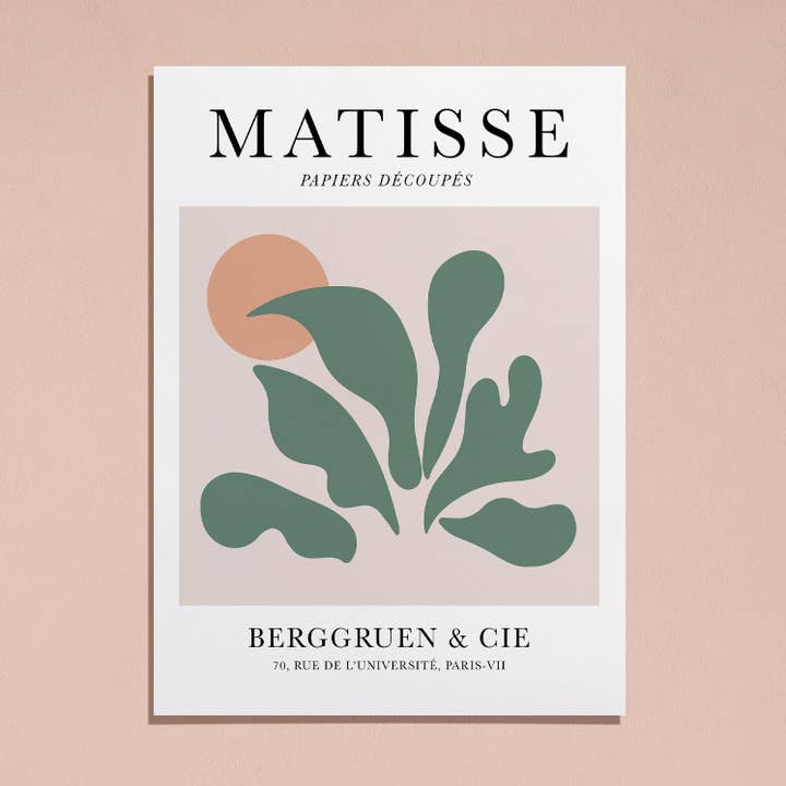 Sugar & Canvas – Großhandel Kunstdruck – Henri Matisse Cut-Outs Vintage Poster Kunstdruck | Matisse Print, Matisse Poster, Berggruen und Cie, Papiers Decoupes, botanischer Druck #M25