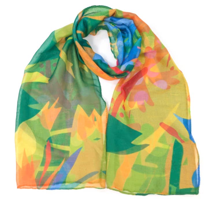 Écharpe Arbres Tropicaux (50x180cm) - Design Exclusif pour la vente par Black Ginger