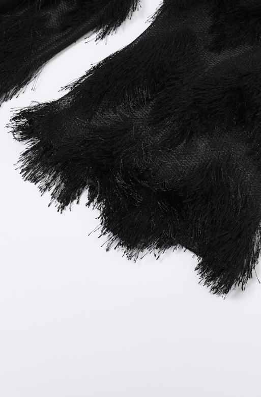 RIVIR - Wholesale Dress - Women's - Lace Long Sleeve Dress with Zigzag Pattern12