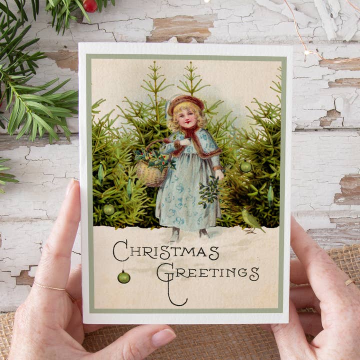 Cheerful Whimsies - Wholesale Christmas Card - Christmas Card. Vintage Winter Girl.3