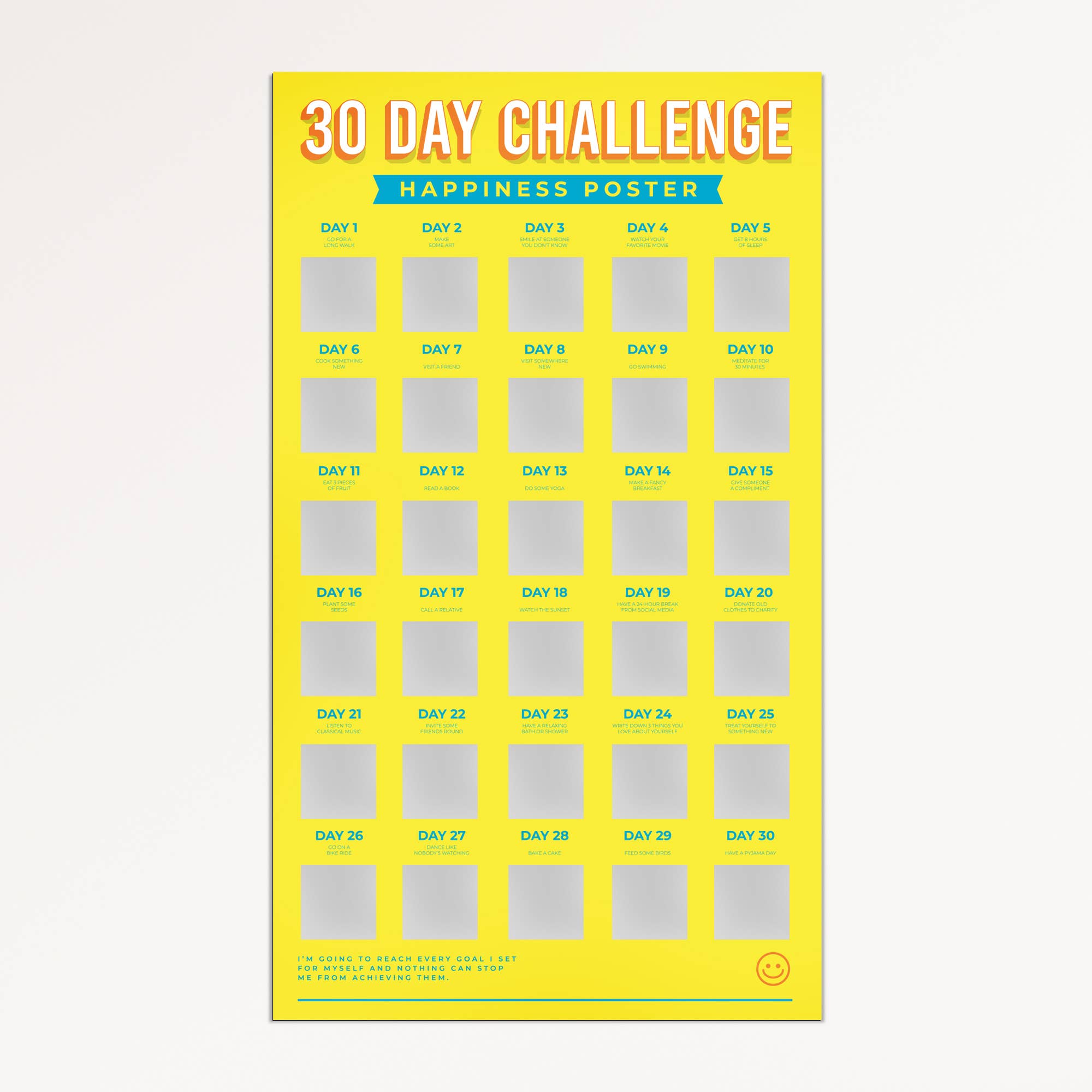 Gift Republic - Wholesale Poster - 30 Day Happiness Challenge Scratch Poster8