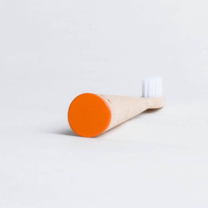 MABLE - Wholesale Toothbrush - Adult Orange - Bamboo Toothbrush - Wholesale Singles