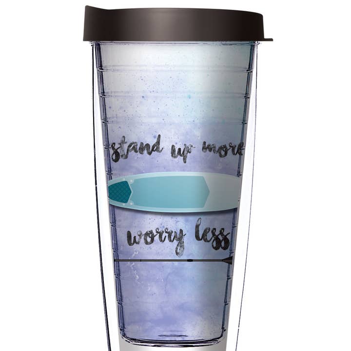 FREEHEART - Wholesale Insulated Mug/Tumbler - Stand Up More Worry Less Tumbler