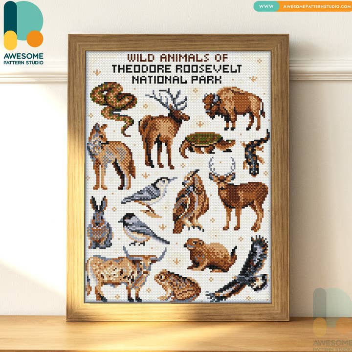 Theodore Roosevelt National Park, Diamond Painting Kit for wholesale by Awesome Pattern Studio