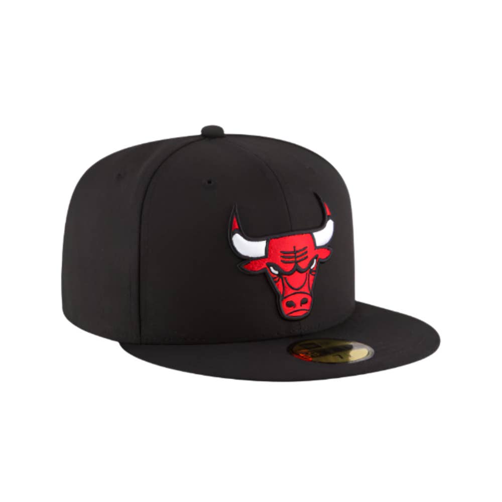 Rat City Sk8 Shop - Wholesale Flat-brimmed cap – Men's - CHICAGO BULLS 59FIFTY NEW ERA RED LOGO BLACK FITTED HAT