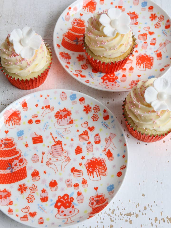 'Spreading Sweetness' Cake Themed Plate for wholesale by Afternoon Crumbs
