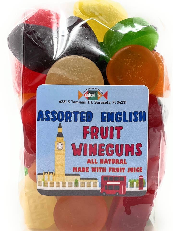 English Winegum 10oz Bag for wholesale by Dulcefina Chocolate and Sweets
