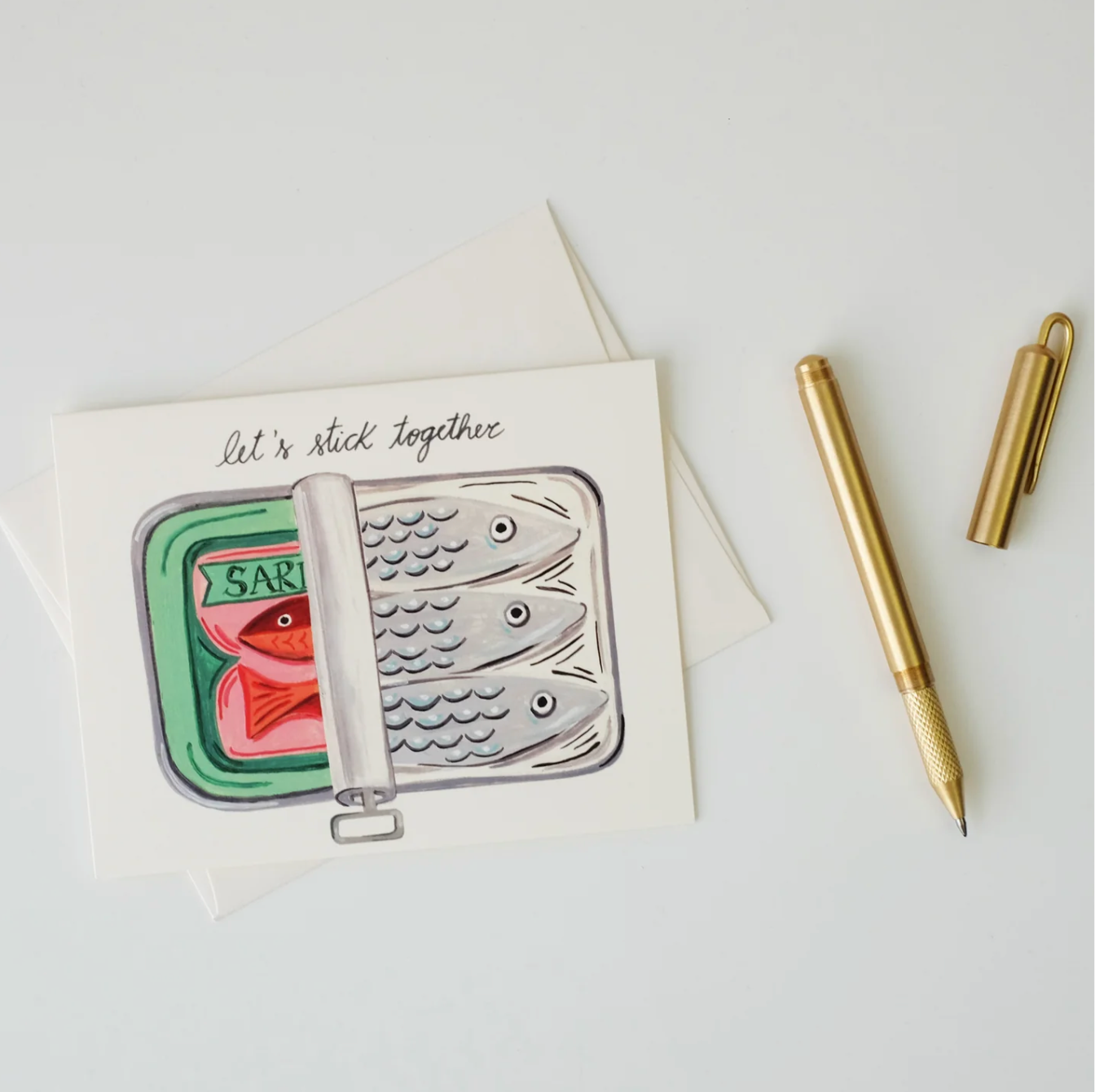 Paige & Willow - Wholesale Love Card - Sardines Together Card1