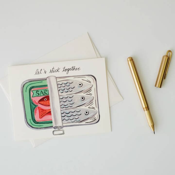 Paige & Willow - Wholesale Love Card - Sardines Together Card1