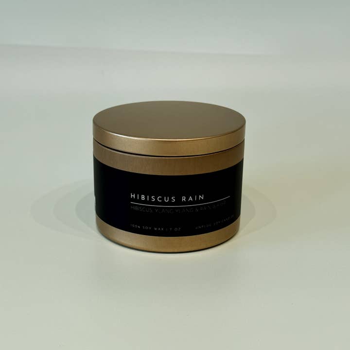 Unplug Soy Candles - Wholesale Travel candles - Matte Gold Travel Tin Soy Candle12