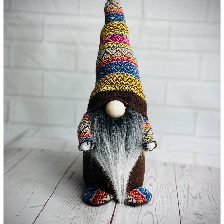 Forever Gnomes UK Store - Wholesale Decorative Figurine - Handmade Winter Brown Nordic Gnome