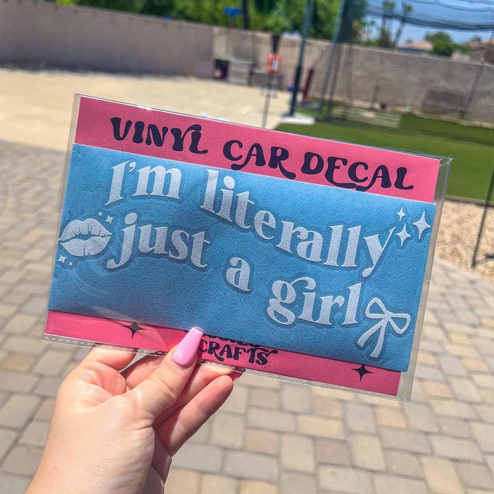 ShopCassiesCrafts – Großhandel Aufkleber – Aufkleber „Ich bin buchstäblich nur ein Mädchen“5