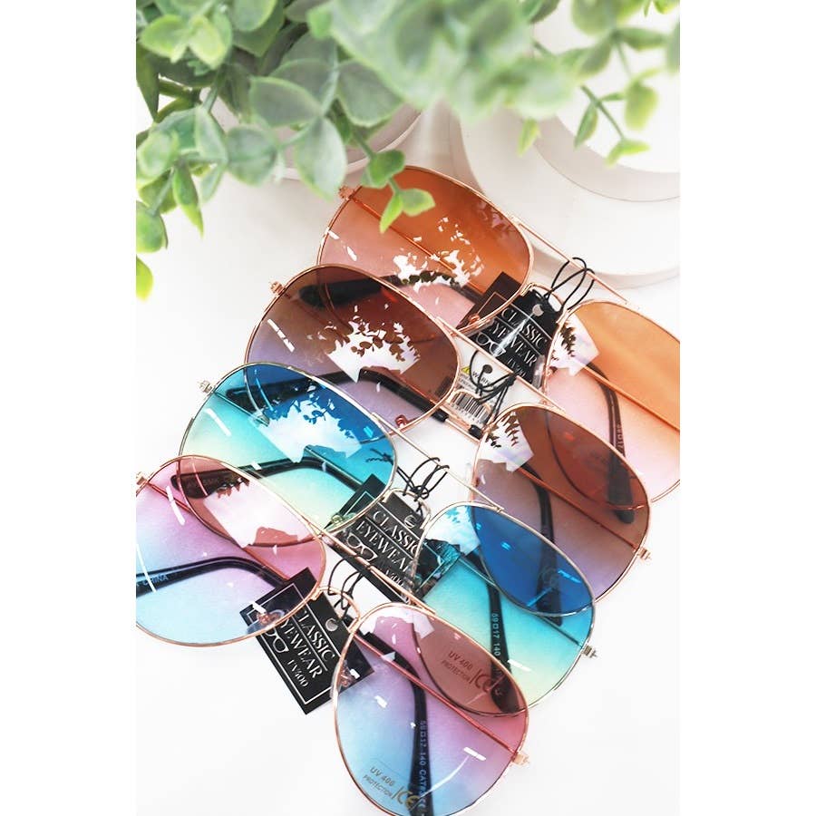 MÉLANGER LA COULEUR Lunettes de soleil aviateur mode en vente sur Faire7