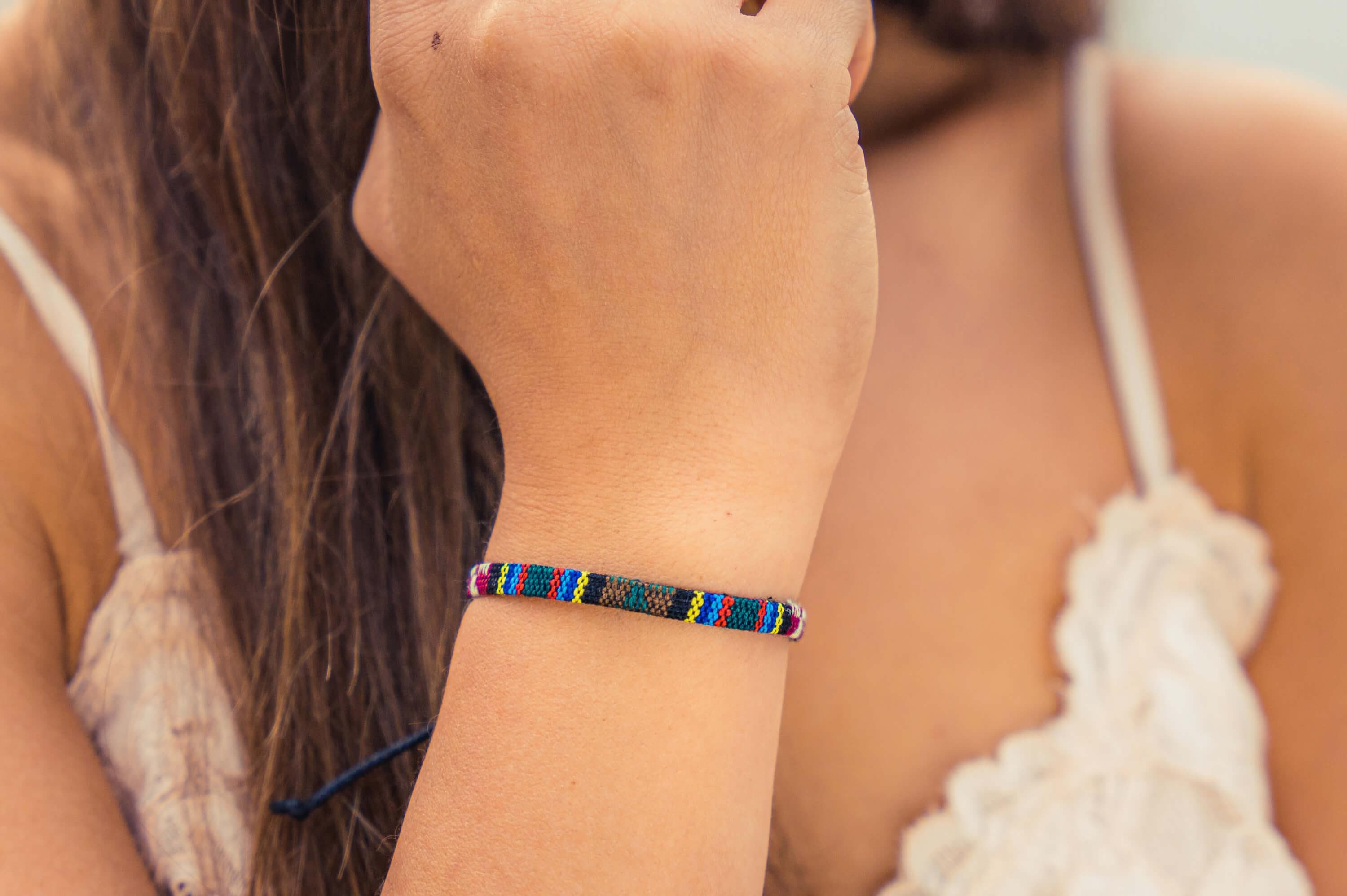 Made By Nami - Vente Bracelet tissé/tressé - Bracelet Surfeur Bohème Plat - Aztèque