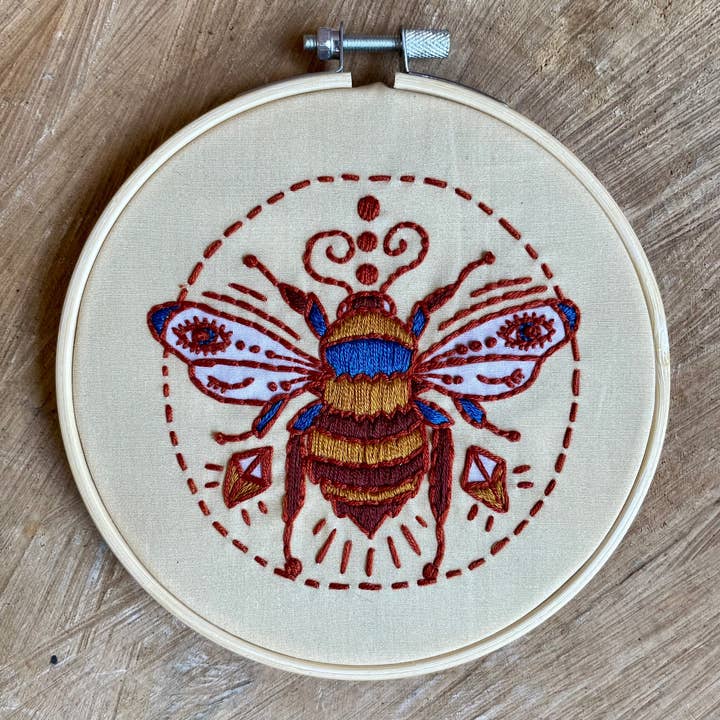 Tangled Up In Hue - Wholesale Embroidery/Cross Stitch Supplies - DIY Stitch Kit - Winking Bee Embroidery Kit4