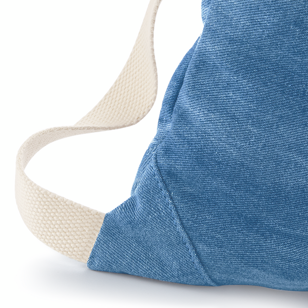 Logo Free Clothing – wholesale Drawstring bag – Unisex – BagBase Denim Drawstring Bag | 12 Litre Capacity | 100% Cotton | Blue or Light Blue | One Size4