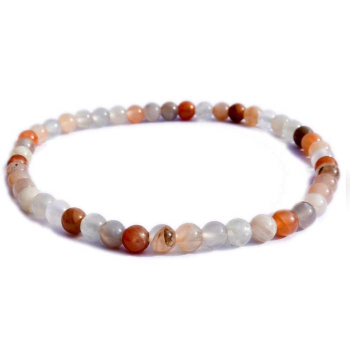 4 mm Moonstone Bracelet with Beads for wholesale by Artisans de Madagascar