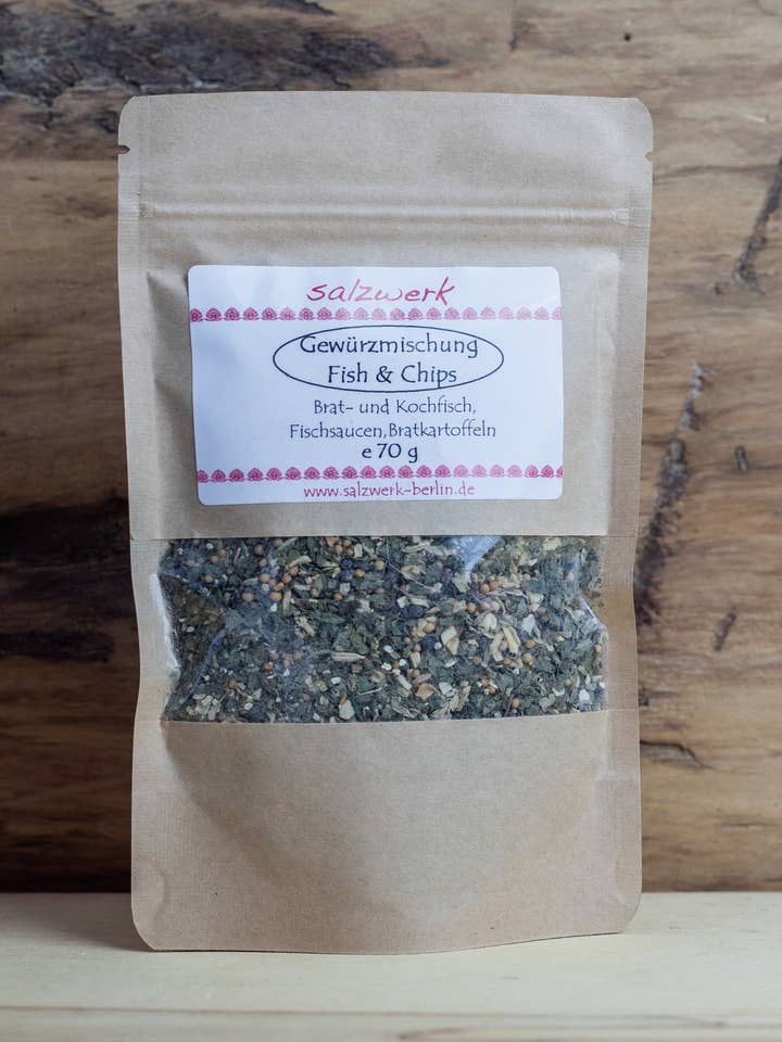 Mix di spezie Fish & Chips per la vendita all'ingrosso da parte di Salzwerk Berlin