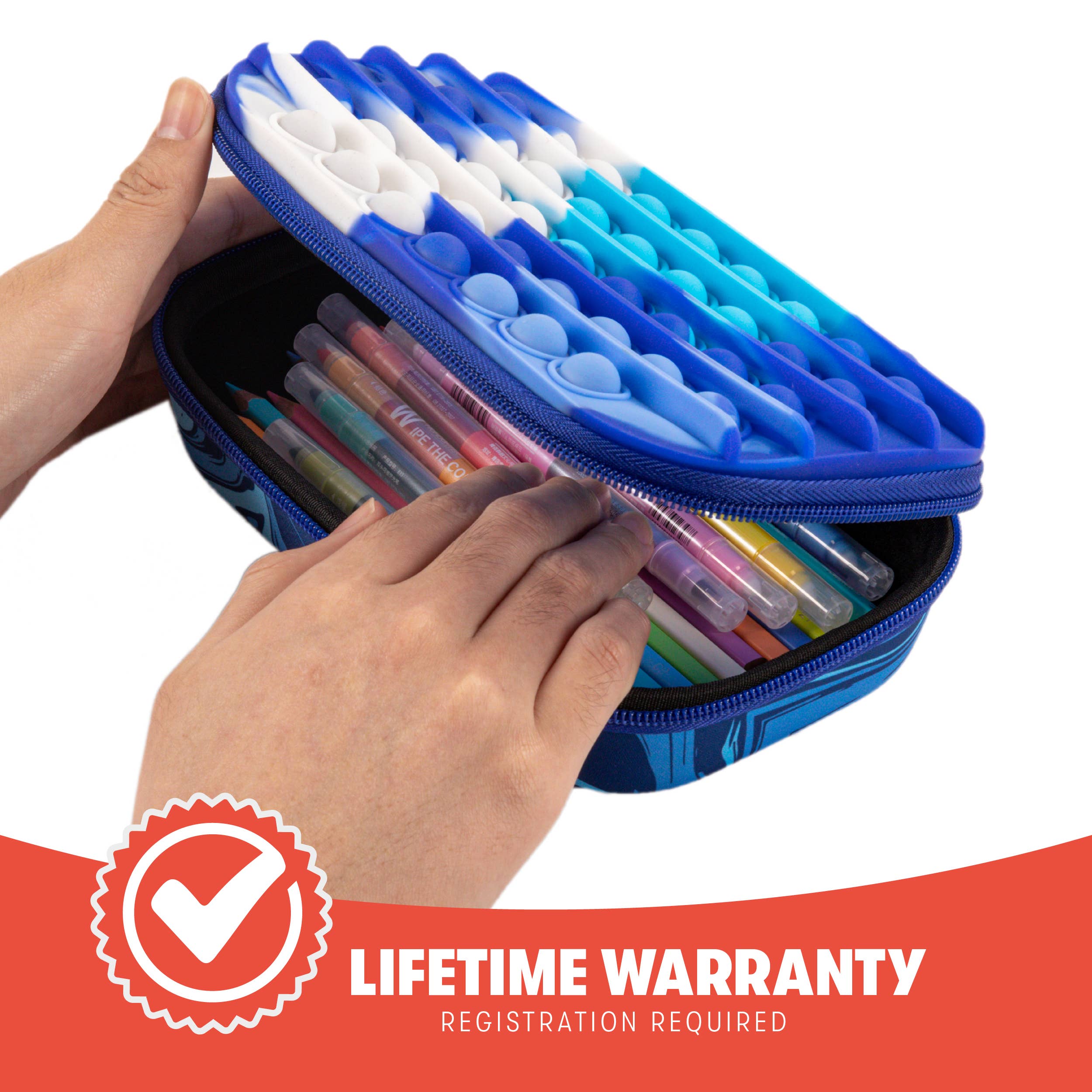 ZIPIT - Vente Étuis/trousses à crayons - Boîte de rangement ZIP & POP, trousse sensorielle pour enfants6