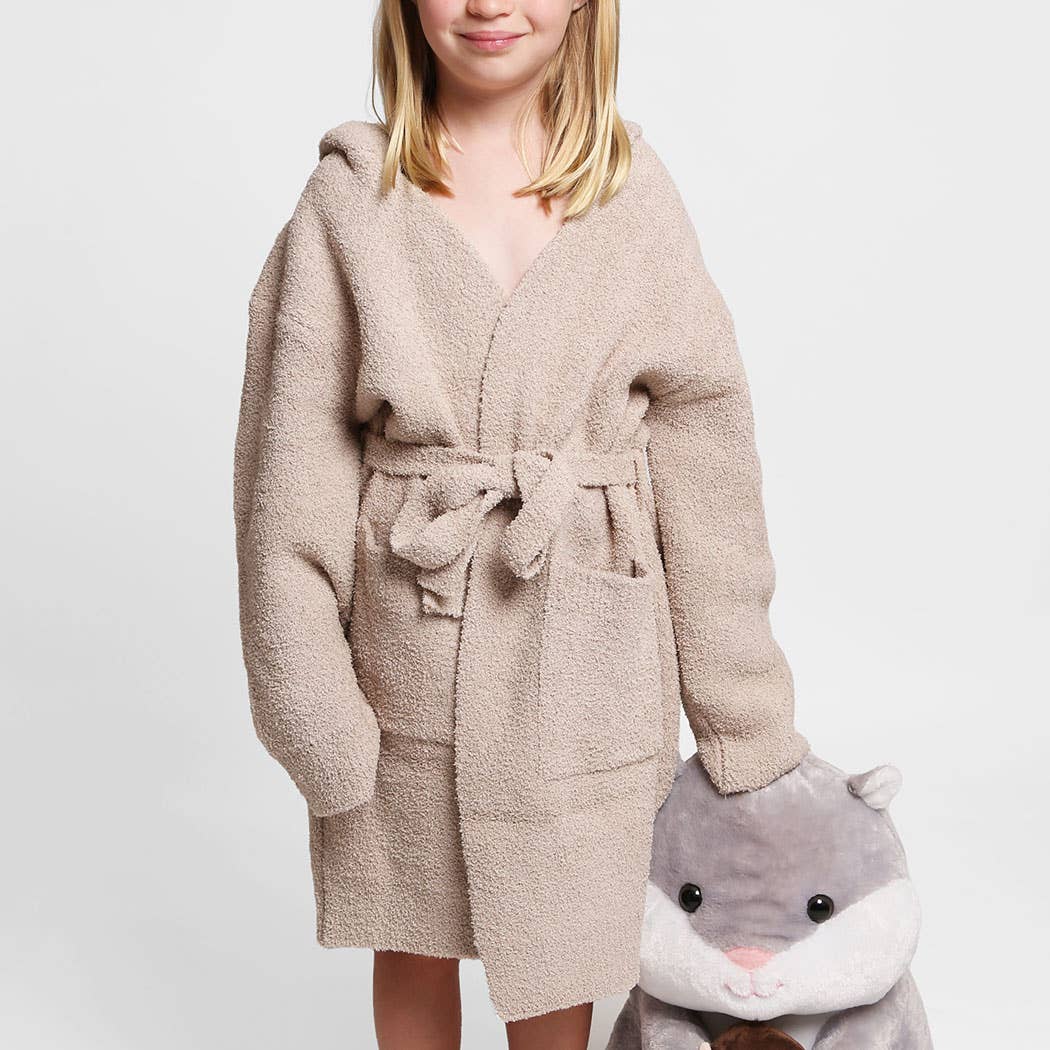 Fashion City - Vente Peignoir – enfant - Peignoir à capuche doux et luxueux pour enfants avec poche1