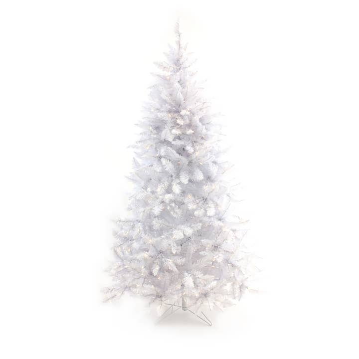 VIT 5 Ft vit julgran, 529 tips, UL 250 Varm vit LED, B för wholesale på Faire