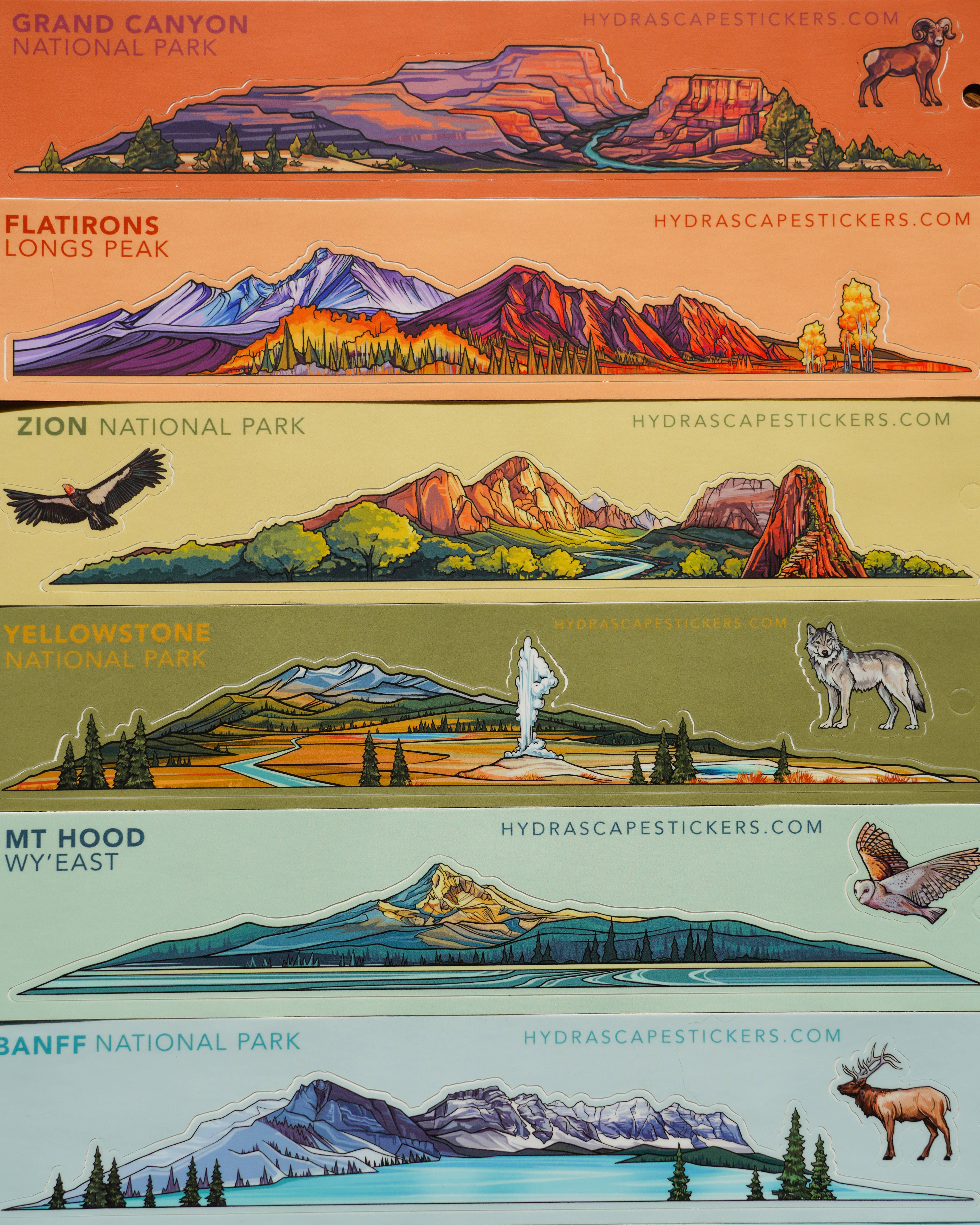 Hydrascape Stickers - Wholesale Sticker - Cascade Volcanoes Miniscape Sticker4