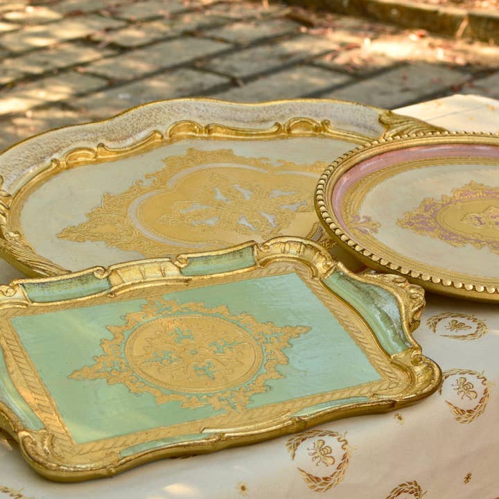 Via Graceffo - Wholesale Decorative tray - Florentine Carved Rectangle Tray with Handles, M or L, Made in Italy12