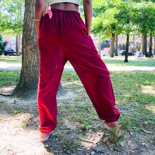 Karma Nepal Crafts - Venta al por mayor Pantalones - Mujer - Pantalones Harem Unisex de Algodón Liso1