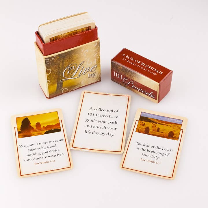 Christian Art Gifts - Wholesale Religious Card - Box of Blessings Proverbs to Live By