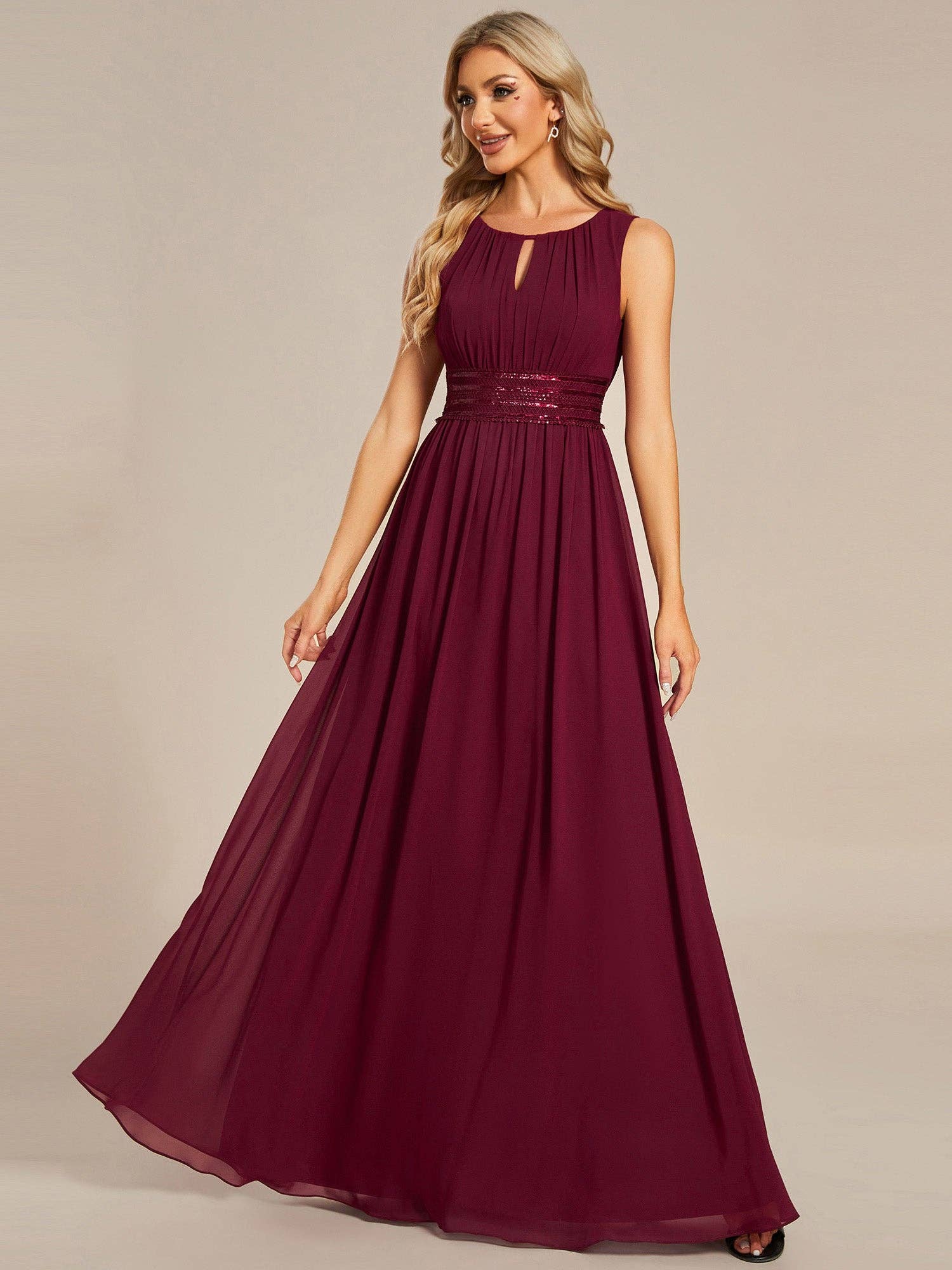 Ever-Pretty – wholesale Gown – Women's – Elegant Pleated Sequin Bridesmaids Dress9
