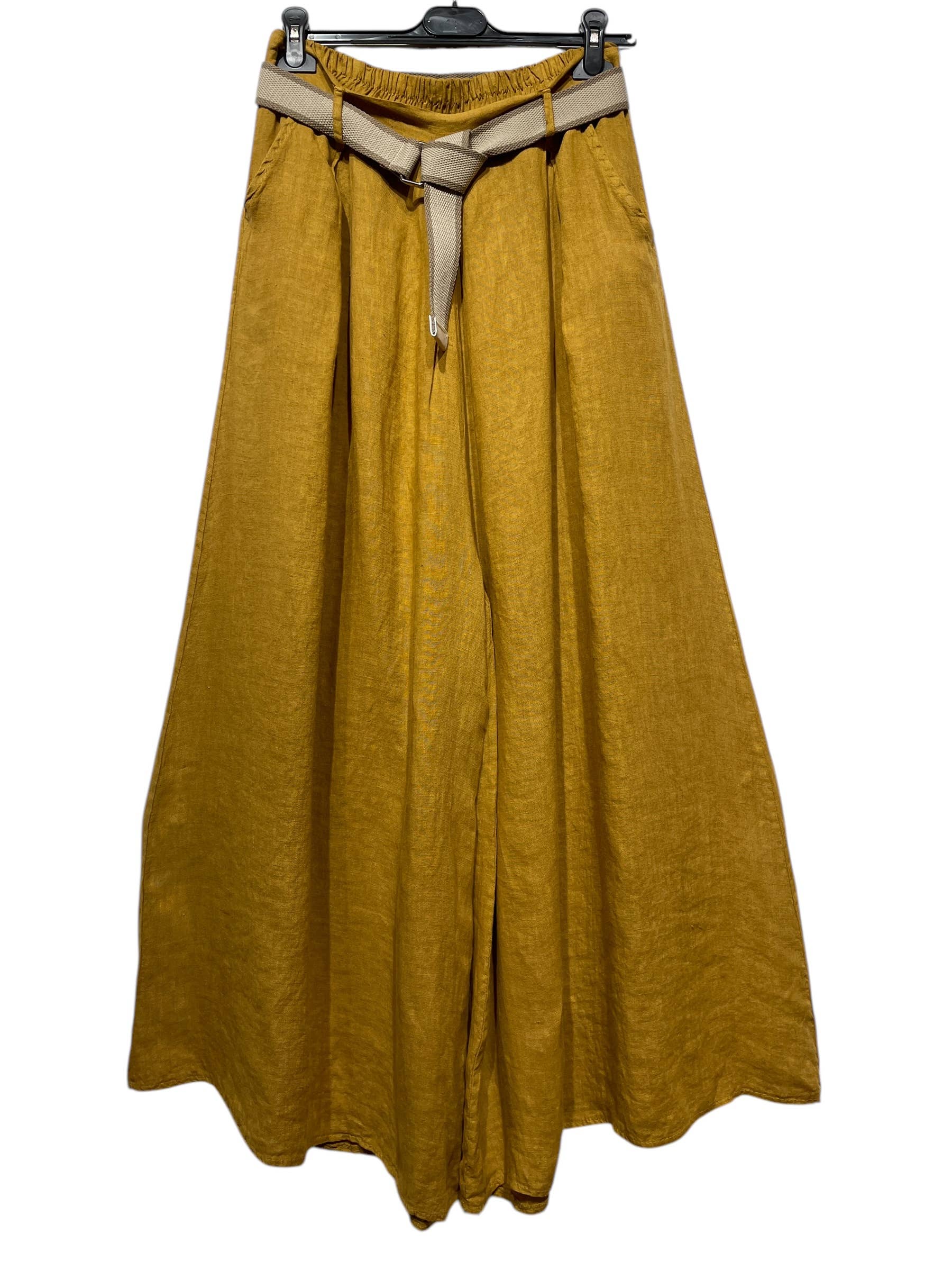 LINEN & COTTON HOUSE - Wholesale Pants - Women's - 22503 100% LINEN TROUSERS WITH BELT AND POCKETS9