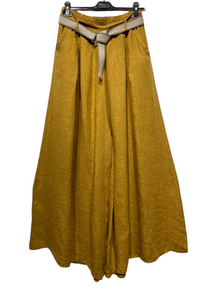 LINEN & COTTON HOUSE - Wholesale Pants - Women's - 22503 100% LINEN TROUSERS WITH BELT AND POCKETS9