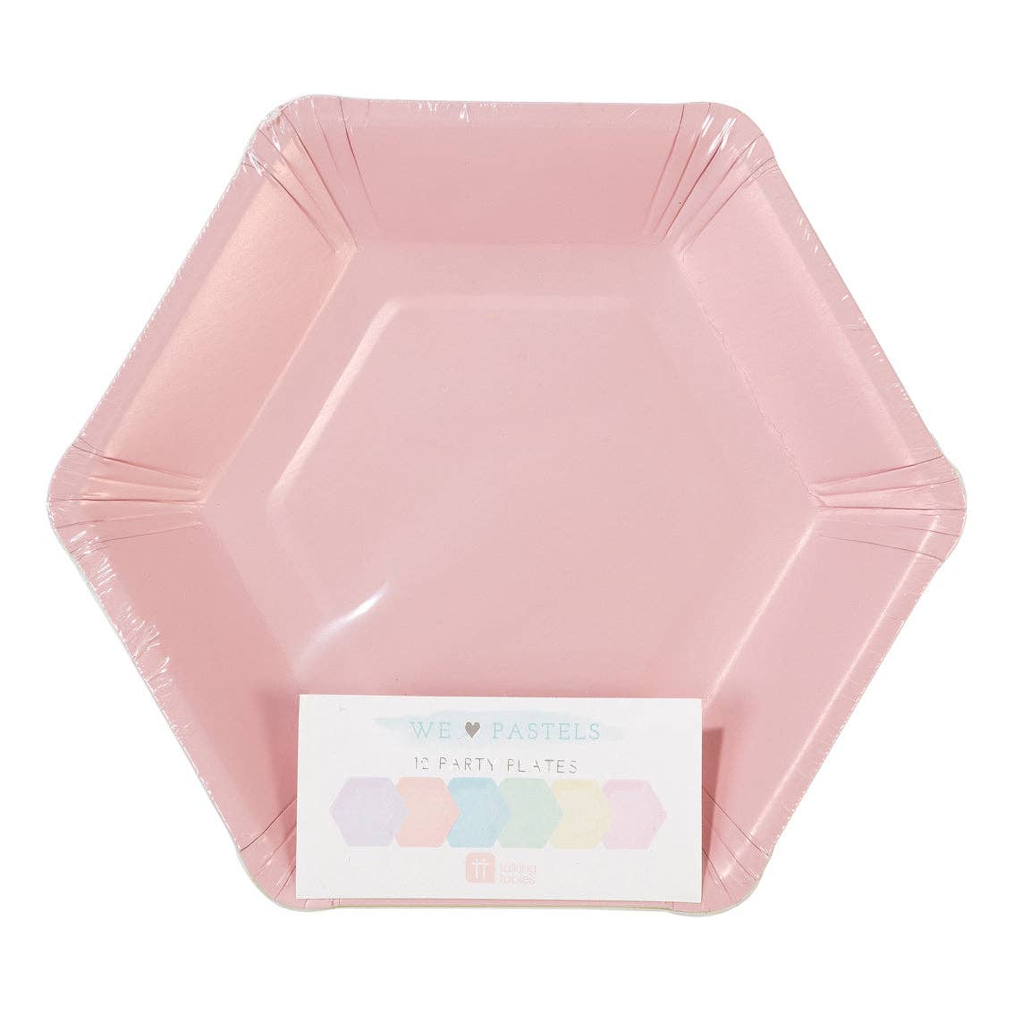Talking Tables USA - Wholesale Disposable Plate - Pastel Hexagonal Plates - 12 Pack | Party Plates |2