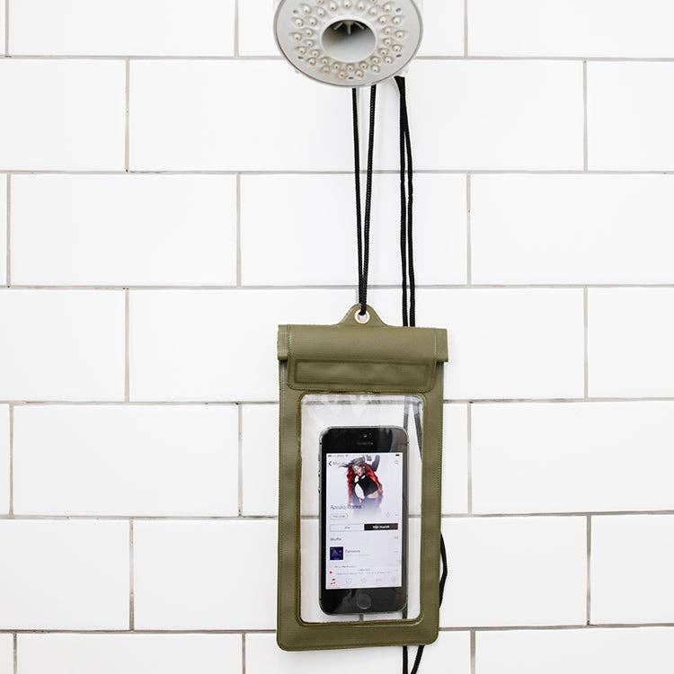 Wholesale Green Waterproof Phone Sleeve for your store Faire