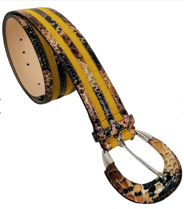 JIJOU CAPRI - Wholesale Riem - Dames - ITBST Italiaanse leren riem met slangenprint JIJOU CAPRI  1