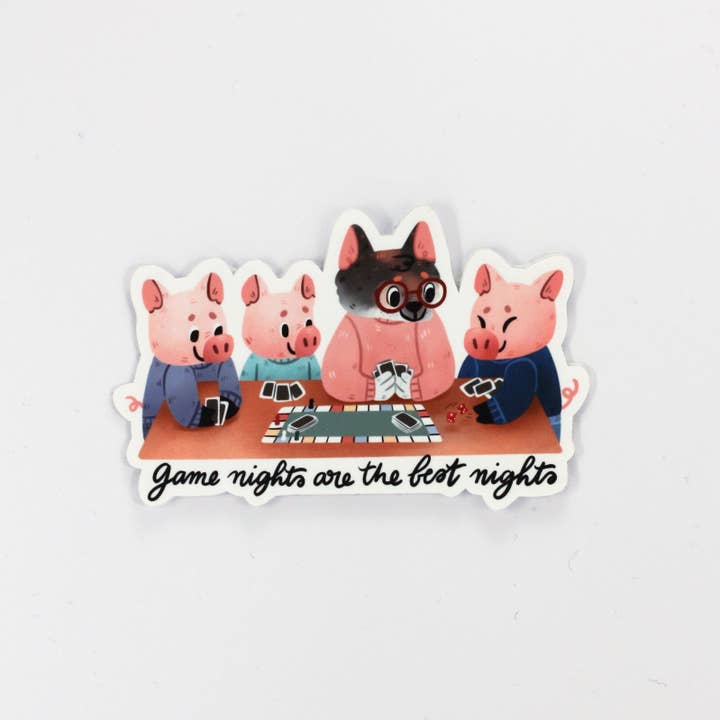 Game night stickers - Vinyl Stickers for wholesale by My Sweet Paper Card