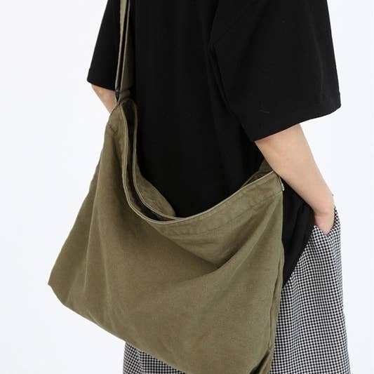 ACCITY - Wholesale Shoulder Bag - Women's - Crossbody Canvas Big Shoulder Bag_CWAB04206