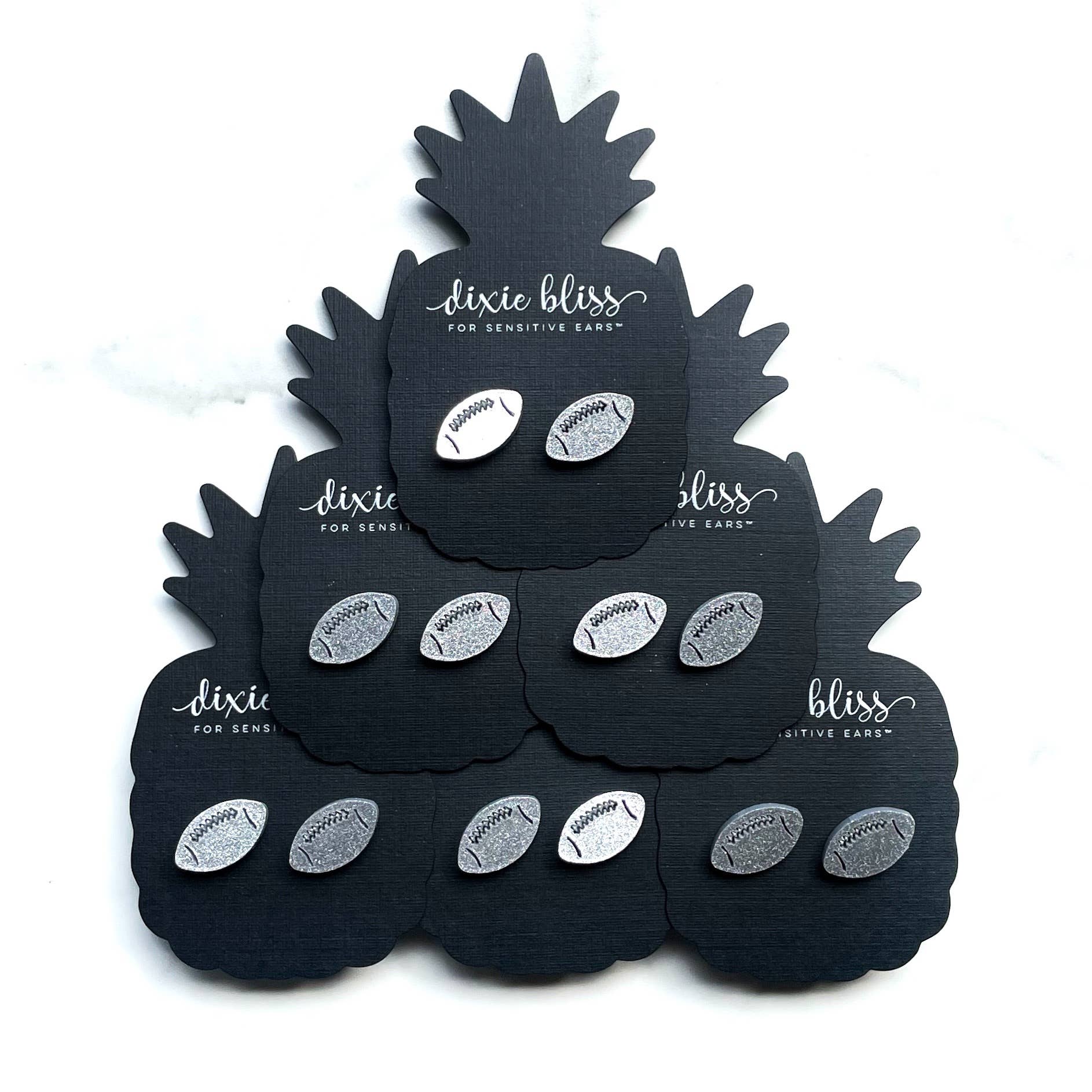 Dixie Bliss - Wholesale Stud/Post Earrings - Football Sport Team Stud Earrings - 12 colors!13