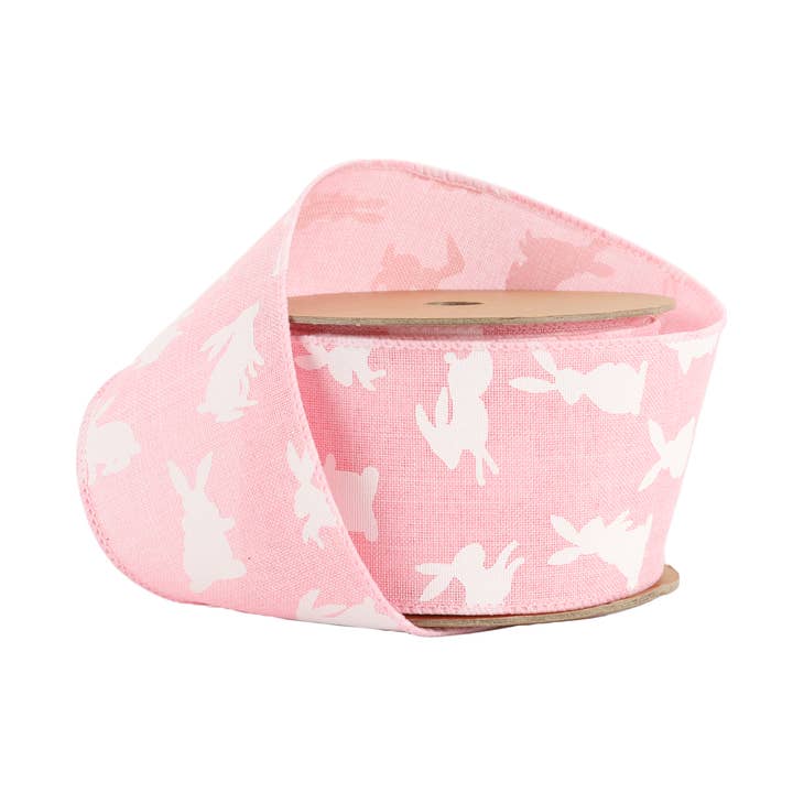 LA Ribbons Wholesale - Vente Ruban – emballage cadeau - Ruban filaire | Lapin rose avec blanc sur toute la surface | Rouleau de 10 mètres7