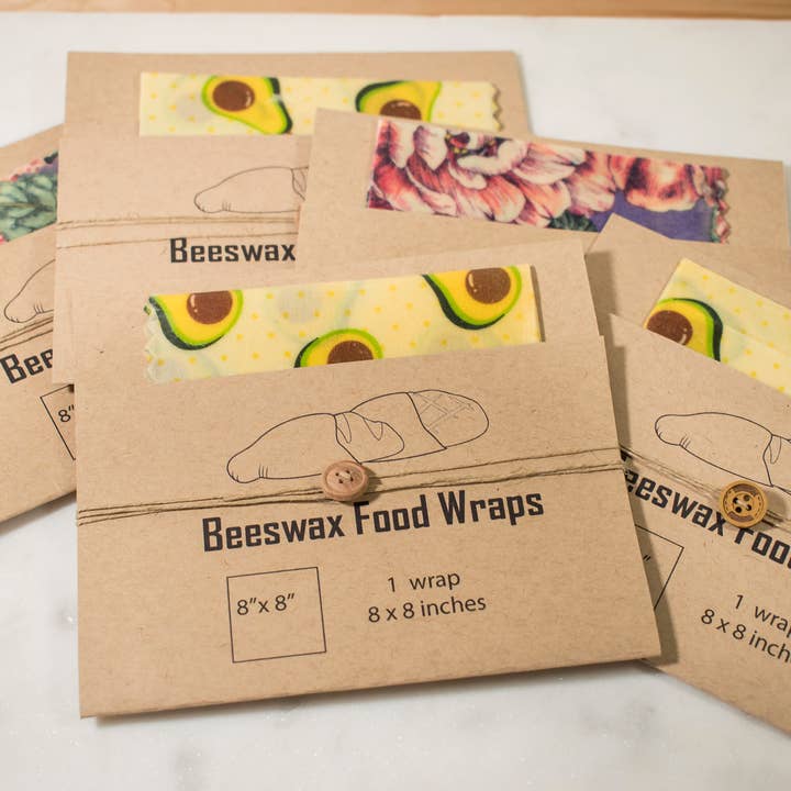 GreenLife Apothecary - Wholesale Food Storage Wrap/Bag - 1 Small Beeswax Food Wrap, Random Pattern, eco friendly