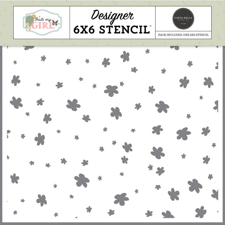 C'est ma fille : Pochoir Petite Fleur Sauvage pour la vente par Echo Park Paper Co.