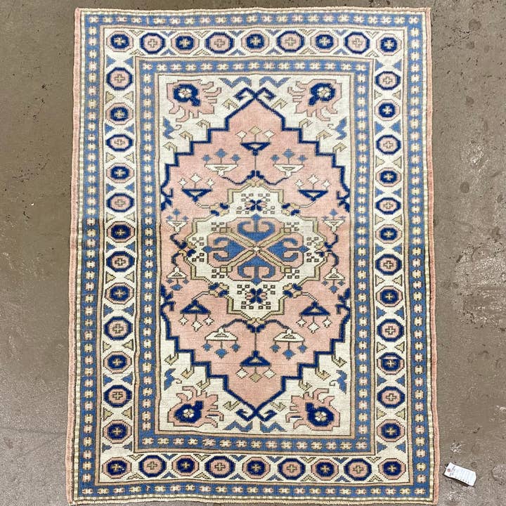 Vintage Türkischer Oushak Teppich | 4,5 x 6,0 für den Großhandel von Vintage Loomz