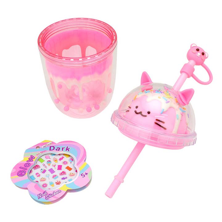 Sensibling Corp. - Wholesale Insulated mug/tumbler - HOT FOCUS - Boba Hydration Tumbler with Nail Sticker
2