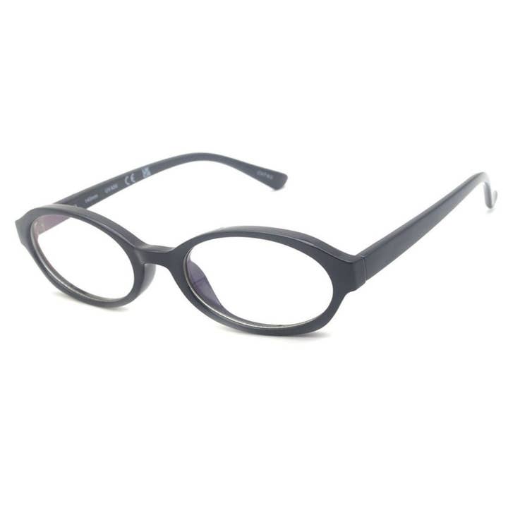 Lunettes ovales fines anti-lumière bleue – monture noire pour la vente par V by Vye Eyewear