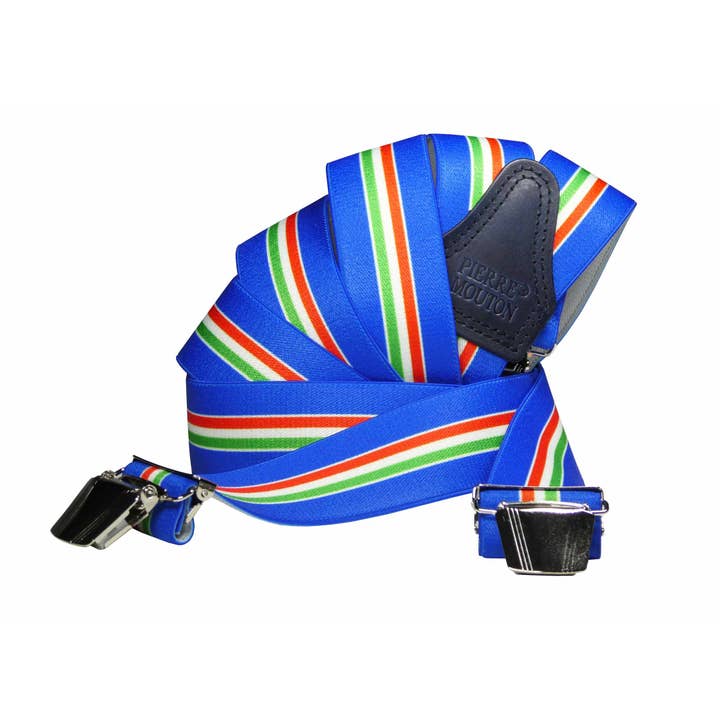 Tirantes de países europeos, Italia, 3/clips, 120 cm | Hecho a mano para venta al por mayor de Pierre Mouton