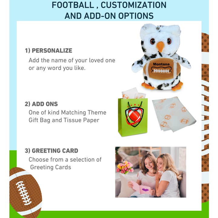Cota Global - Wholesale Stuffed/Plush Toy - Kids & Baby - SUPER SOFT PLUSH - WHITE OWL WITH FOOTBALL PLUSH1