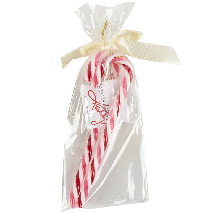 Primitives by Kathy - Wholesale Ornament - Pink Candy Cane Ornament Set1