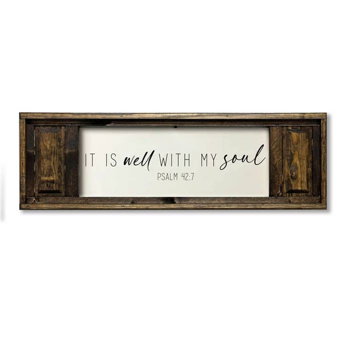 Jarmz Designs - Wholesale Sign - Small Double Panel Canvas It Is Well With My Soul2